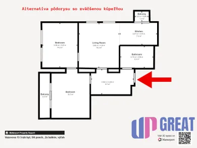 Na predaj 3-izbový byt, 71 m², Bratislava-Staré Mesto, Vazovova 13