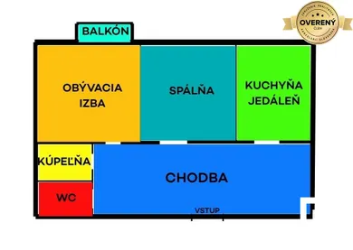 Na predaj 2-izbový byt, 59 m², Trenčín