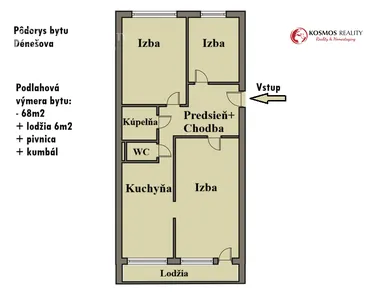 Mieszkania na sprzedaż, 3-pokojowe, Košice-Sídlisko KVP · €205 000