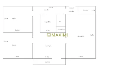 Na predaj 3-izbový byt, 74 m², Trnava, Teodora Tekela