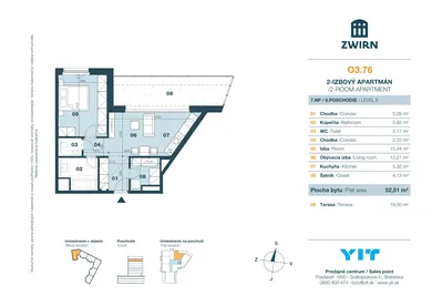 Na predaj 2-izbový byt, 53 m², Bratislava-Ružinov, Košická