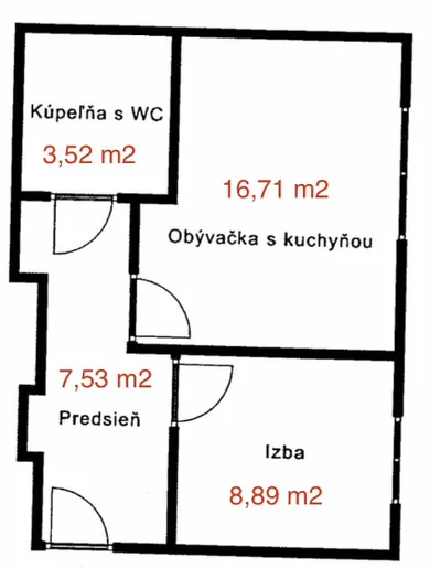 Na predaj 2-izbový byt, 37 m², Bratislava-Ružinov
