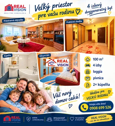 Eladó lakások, 3-szobás, Poprad · €224 900