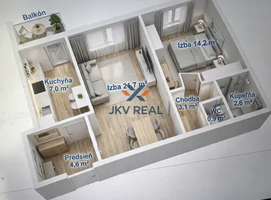 Byty na predaj 2-izbový, Bratislava-Nové Mesto · €258 990