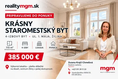 Byty na predaj 4-izbový, Žilina · €385 000