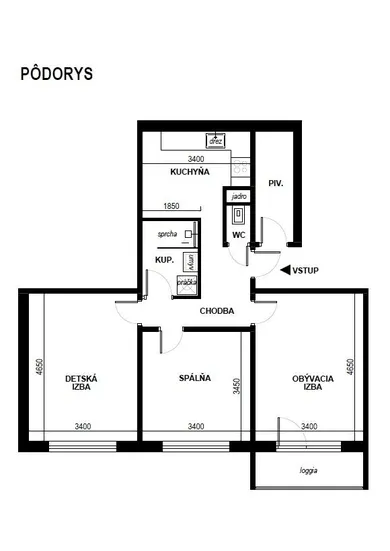 Na predaj 3-izbový byt, 66 m², Revúca, Fraňa Kráľa