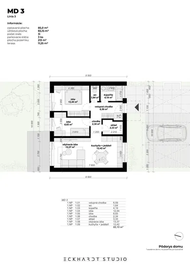 Na predaj dom, 65 m², Rozhanovce, Kostolná