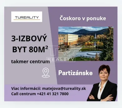 Byty na predaj 3-izbový, Partizánske · €122 000