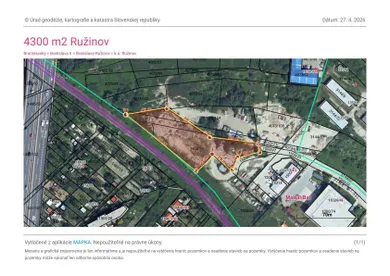 Pozemky na predaj, Bratislava-Ružinov · €855 700
