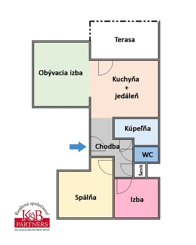 Na predaj 3-izbový byt, 92 m², Trenčín, Saratovská