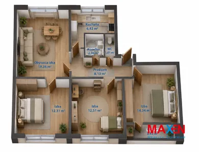 Na predaj 4-izbový byt, 78 m², Košice-Dargovských hrdinov, Kpt. Jaroša