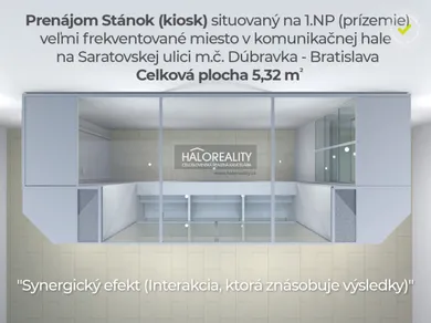 Na prenájom komerčné, 5 m², Bratislava-Dúbravka