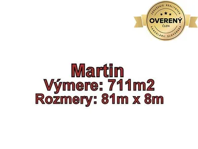 Na predaj pozemok, 711 m², Martin