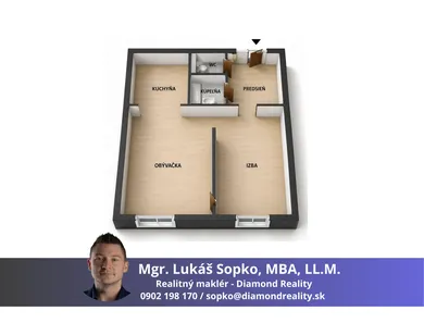 Mieszkania na sprzedaż, 2-pokojowe, Košice-Juh · €156 000