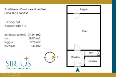 Na predaj byt v Bratislava-Devínska Nová Ves · €108 990 · Pôvodný stav