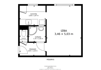 Na predaj 1-izbový byt, 31 m², Bratislava-Dúbravka, Bazovského