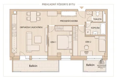 Na predaj 3-izbový byt, 64 m², Nové Zámky