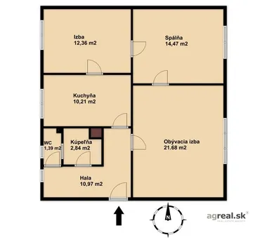 Na predaj byt v Ružomberok · €129 900 · Pôvodný stav