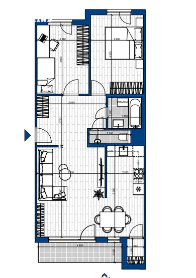 Byty na predaj 3-izbový, Trnava · €219 900