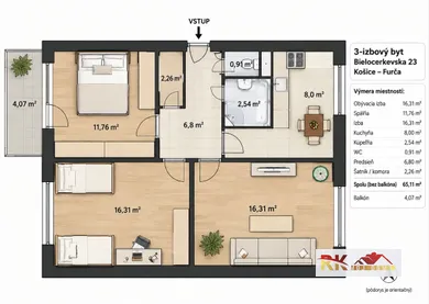 Mieszkania na sprzedaż, 3-pokojowe, Košice-Dargovských hrdinov · €171 000