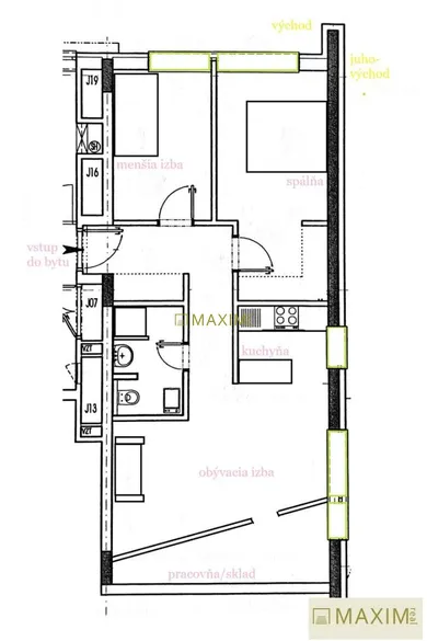 Квартири на продаж, 3-кімнатні, Bratislava-Nové Mesto · €310 000