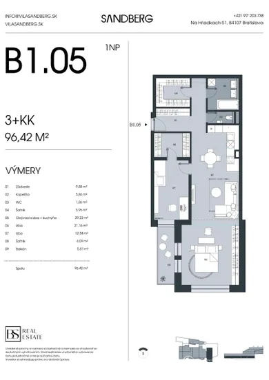 Na predaj 3-izbový byt, 94 m², Bratislava-Devínska Nová Ves