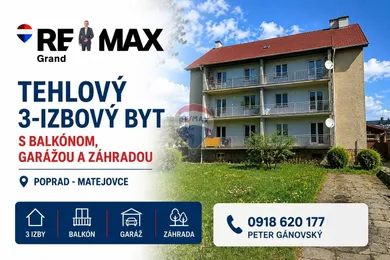 Mieszkania na sprzedaż, 3-pokojowe, Poprad · €139 000