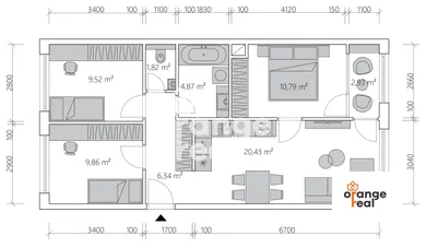 Byty na predaj 4-izbový, Košice-Západ · €279 000