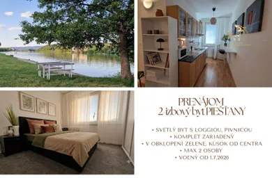 Квартири в оренду, 2-кімнатні, Piešťany · €670