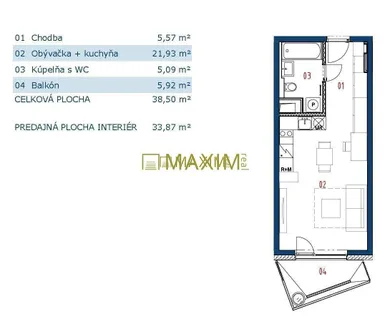 Byty na predaj 1-izbový, Bratislava-Dúbravka · €195 000