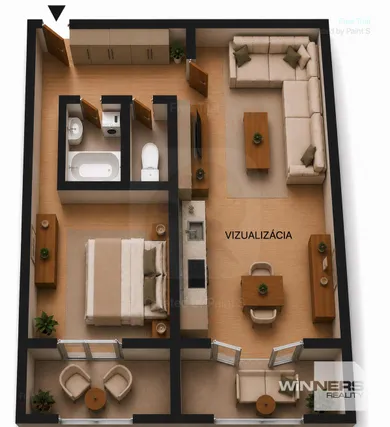 Na predaj 1-izbový byt, 40 m², Košice-Juh, Ludmanská