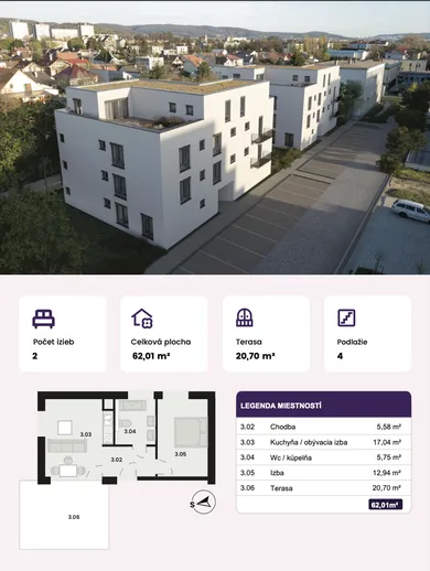 Byty na predaj 2-izbový, Stupava · €179 990