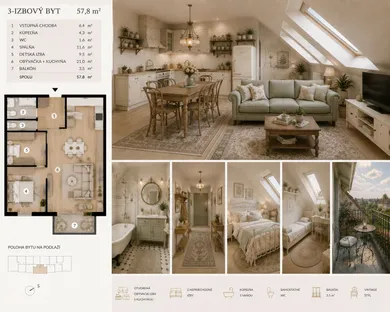 Byty na predaj 3-izbový, Dvorníky · €132 500