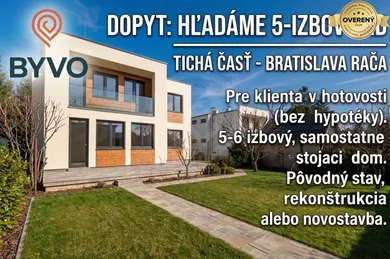 Eladó házak, 5-szobás, Bratislava-Rača · €800 000