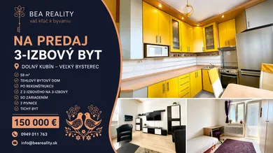 Mieszkania na sprzedaż, 3-pokojowe, Dolný Kubín · €150 000