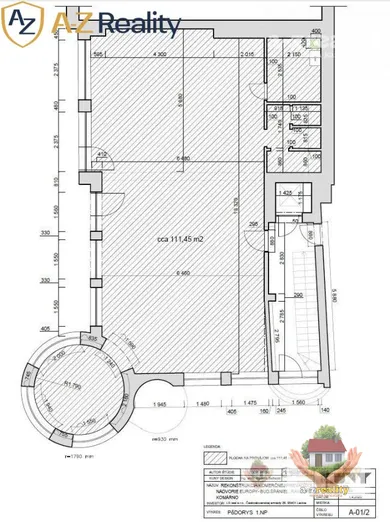 Na prenájom komerčné, 115 m², Komárno, Nádvorie Európy