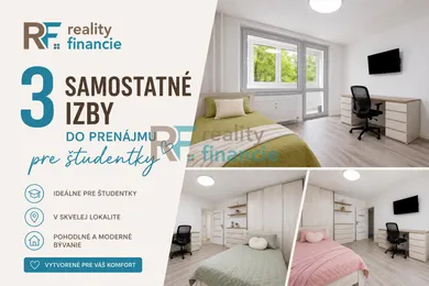 Byty na prenájom 3-izbový, Košice-Západ · €350