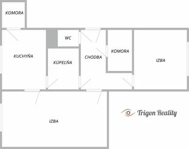 Na predaj 2-izbový byt, 64 m², Komárno