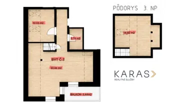 Na predaj 2-izbový byt, 64 m², Ivanka pri Dunaji, Okružná