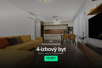 Mieszkania na sprzedaż, 4-pokojowe, Bratislava-Petržalka · €538 850