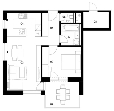 Na prenájom 2-izbový byt, 65 m², Vrútky