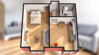 Na prenájom 2-izbový byt, 50 m², Bratislava-Nové Mesto, Kalinčiakova