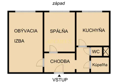 Na predaj 2-izbový byt, 59 m², Trebišov, M.R.Štefánika