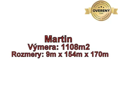 Na predaj pozemok, 108 m², Martin