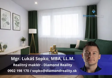 Mieszkania na sprzedaż, 2-pokojowe, Košice-Juh · €188 000