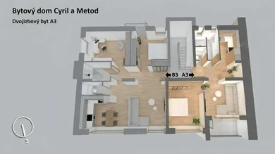 Na predaj 2-izbový byt, 49 m², Piešťany, sv. Cyrila a Metoda