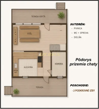 Na predaj 3-izbový rekreačný dom, 90 m², Slovenská Volová