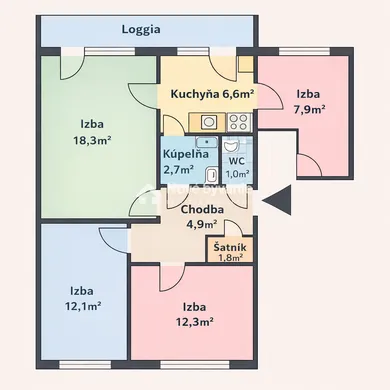 Mieszkania na sprzedaż, 4-pokojowe, Bratislava-Dúbravka · €224 000