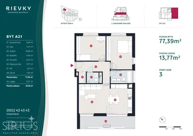 Na predaj 4-izbový byt, 88 m², Bratislava-Záhorská Bystrica