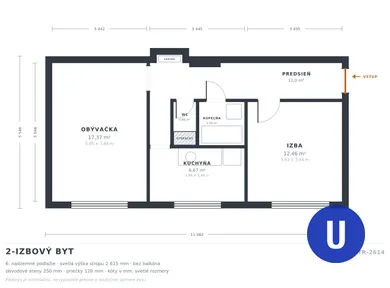 Na predaj 2-izbový byt, 51 m², Bratislava-Dúbravka, Kpt. Rašu